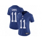 Women's Nike New York Giants #11 Phil Simms Vapor Untouchable Limited Royal Blue Team Color NFL Jersey