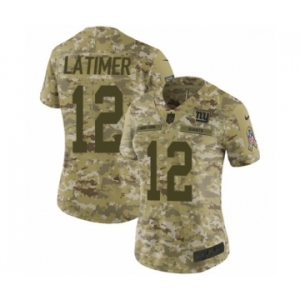 Women's Nike New York Giants #12 Cody Latimer Limited Camo 2018 Salute to Service NFL Jersey