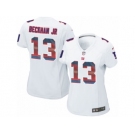 Women's Nike New York Giants #13 Odell Beckham Jr Limited White Strobe NFL Jersey