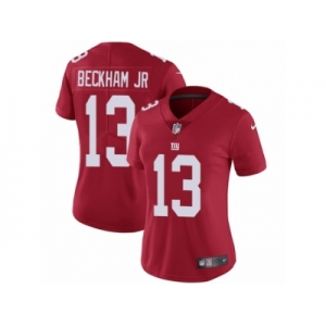 Women's Nike New York Giants #13 Odell Beckham Jr Vapor Untouchable Limited Red Alternate NFL Jersey