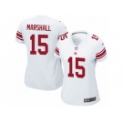 Women's Nike New York Giants #15 Brandon Marshall Limited White NFL Jersey