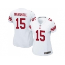 Women's Nike New York Giants #15 Brandon Marshall White Stitched NFL Elite Jersey