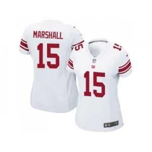 Women's Nike New York Giants #15 Brandon Marshall White Stitched NFL Elite Jersey