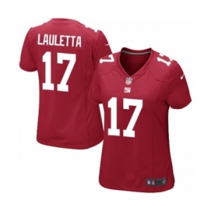 Women's Nike New York Giants #17 Kyle Lauletta Game Red Alternate NFL Jersey