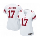 Women's Nike New York Giants #17 Kyle Lauletta Game White NFL Jersey