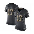 Women's Nike New York Giants #17 Kyle Lauletta Limited Black 2016 Salute to Service NFL Jersey