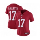 Women's Nike New York Giants #17 Kyle Lauletta Red Alternate Vapor Untouchable Elite Player NFL Jersey