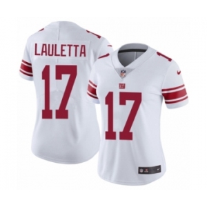 Women's Nike New York Giants #17 Kyle Lauletta White Vapor Untouchable Elite Player NFL Jersey