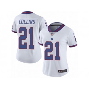 Women's Nike New York Giants #21 Landon Collins Limited White Rush NFL Jersey