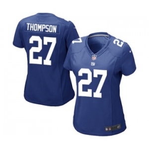 Women's Nike New York Giants #27 Darian Thompson Game Royal Blue Team Color NFL Jersey