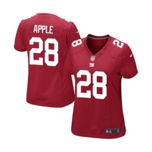 Women's Nike New York Giants #28 Eli Apple Game Red Alternate NFL Jersey