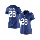 Women's Nike New York Giants #28 Paul Perkins Limited Royal Blue Team Color NFL Jersey