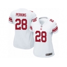 Women's Nike New York Giants #28 Paul Perkins Limited White NFL Jersey