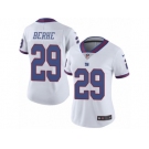 Women's Nike New York Giants #29 Nat Berhe Limited White Rush NFL Jersey