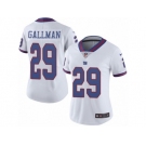 Women's Nike New York Giants #29 Wayne Gallman Limited White Rush NFL Jersey