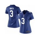 Women's Nike New York Giants #3 Geno Smith Limited Royal Blue Team Color NFL Jersey