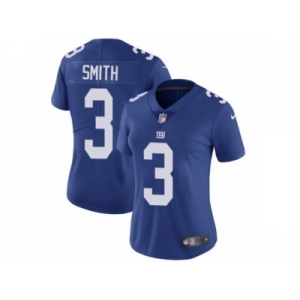 Women's Nike New York Giants #3 Geno Smith Vapor Untouchable Limited Royal Blue Team Color NFL Jersey