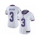 Women's Nike New York Giants #3 Josh Brown Limited White Rush NFL Jersey