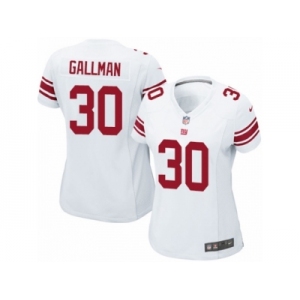 Women's Nike New York Giants #30 Wayne Gallman Game White NFL Jersey