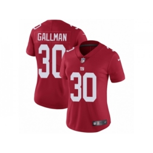 Women's Nike New York Giants #30 Wayne Gallman Vapor Untouchable Limited Red Alternate NFL Jersey