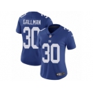 Women's Nike New York Giants #30 Wayne Gallman Vapor Untouchable Limited Royal Blue Team Color NFL Jersey