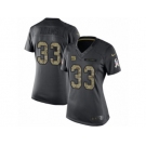 Women's Nike New York Giants #33 Andrew Adams Limited Black 2016 Salute to Service NFL Jersey