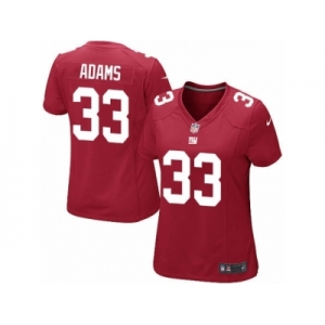 Women's Nike New York Giants #33 Andrew Adams Limited Red Alternate NFL Jersey