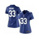 Women's Nike New York Giants #33 Andrew Adams Limited Royal Blue Team Color NFL Jersey