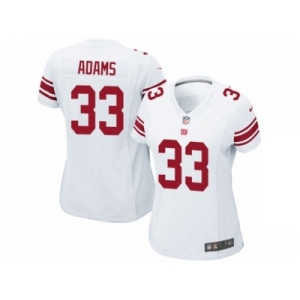 Women's Nike New York Giants #33 Andrew Adams Limited White NFL Jersey