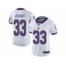 Women's Nike New York Giants #33 Andrew Adams Limited White Rush NFL Jersey