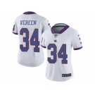 Women's Nike New York Giants #34 Shane Vereen Limited White Rush NFL Jersey