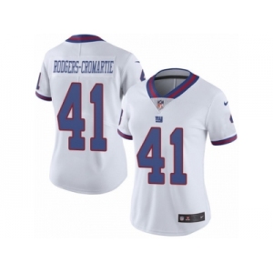 Women's Nike New York Giants #41 Dominique Rodgers-Cromartie Limited White Rush NFL Jersey