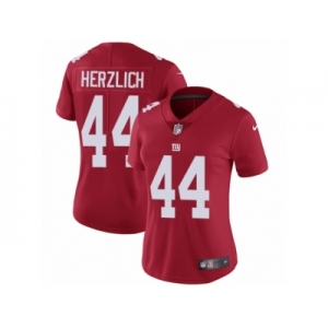 Women's Nike New York Giants #44 Mark Herzlich Vapor Untouchable Limited Red Alternate NFL Jersey