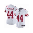 Women's Nike New York Giants #44 Mark Herzlich Vapor Untouchable Limited White NFL Jersey