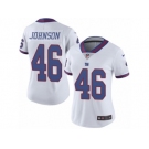 Women's Nike New York Giants #46 Will Johnson Limited White Rush NFL Jersey