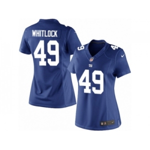 Women's Nike New York Giants #49 Nikita Whitlock Limited Royal Blue Team Color NFL Jersey