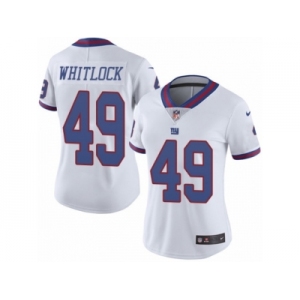 Women's Nike New York Giants #49 Nikita Whitlock Limited White Rush NFL Jersey