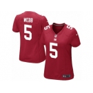 Women's Nike New York Giants #5 Davis Webb Limited Red Alternate NFL Jersey