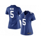 Women's Nike New York Giants #5 Davis Webb Limited Royal Blue Team Color NFL Jersey