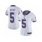 Women's Nike New York Giants #5 Davis Webb Limited White Rush NFL Jersey