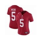 Women's Nike New York Giants #5 Davis Webb Vapor Untouchable Limited Red Alternate NFL Jersey