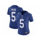 Women's Nike New York Giants #5 Davis Webb Vapor Untouchable Limited Royal Blue Team Color NFL Jersey