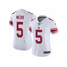 Women's Nike New York Giants #5 Davis Webb Vapor Untouchable Limited White NFL Jersey