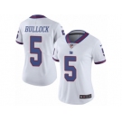 Women's Nike New York Giants #5 Randy Bullock Limited White Rush NFL Jersey