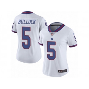 Women's Nike New York Giants #5 Randy Bullock Limited White Rush NFL Jersey