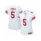 Women's Nike New York Giants #5 Robbie Gould Limited White NFL Jersey