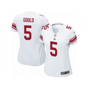 Women's Nike New York Giants #5 Robbie Gould Limited White NFL Jersey