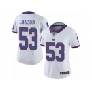 Women's Nike New York Giants #53 Harry Carson Limited White Rush NFL Jersey