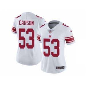 Women's Nike New York Giants #53 Harry Carson Vapor Untouchable Limited White NFL Jersey