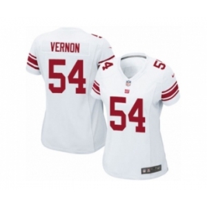 Women's Nike New York Giants #54 Olivier Vernon Limited White NFL Jersey